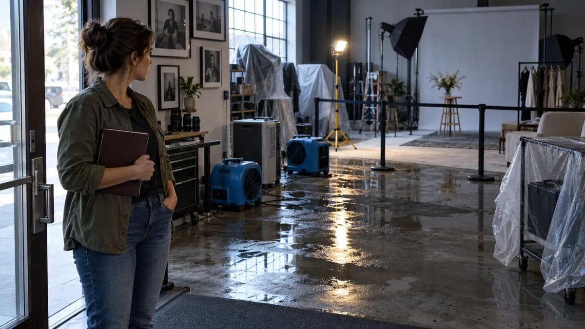 Perte d'exploitation d'un studio photo : ce qui déclenche vraiment l'indemnisation