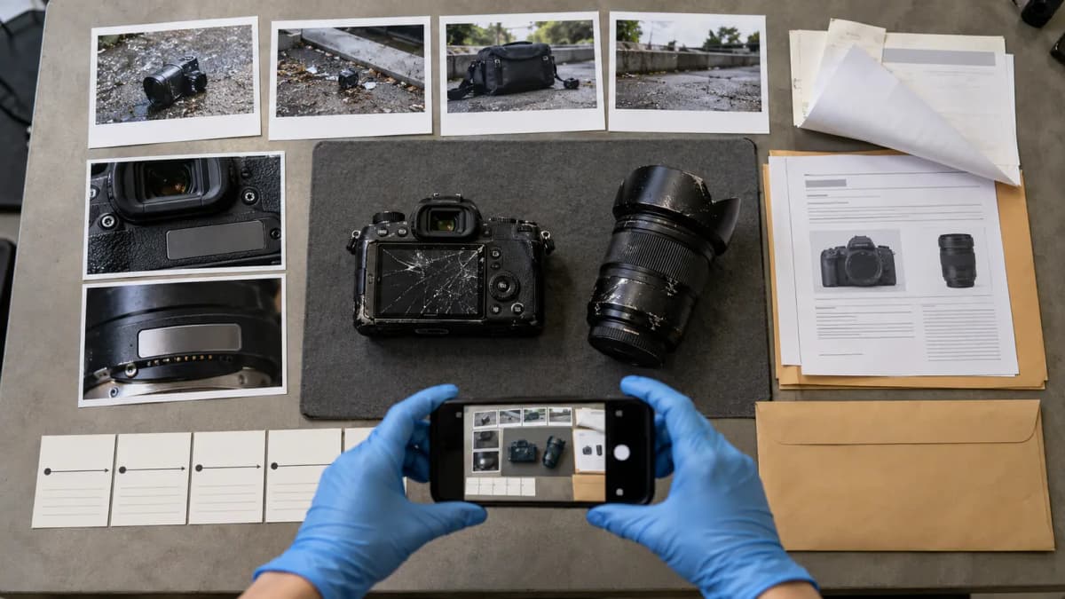 Déclarer un sinistre matériel photo : preuves, délais et chronologie