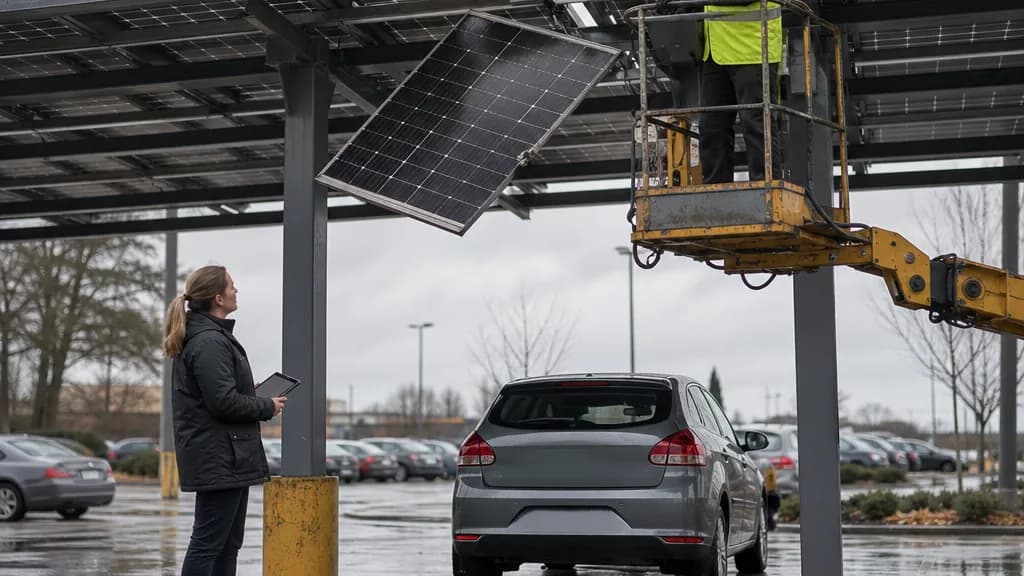 Ombrières de parking et loi APER : responsabilités et assurances