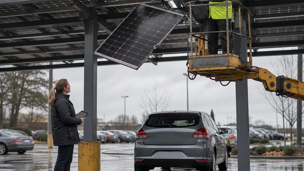 Ombrières de parking et loi APER : responsabilités et assurances